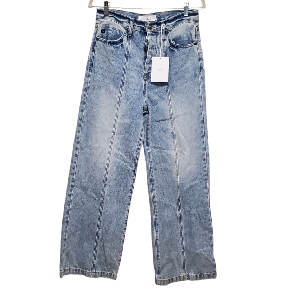 KanCan 'Estilo' NWT 90's Wide Leg 5 Button Fly Lightwash Jean